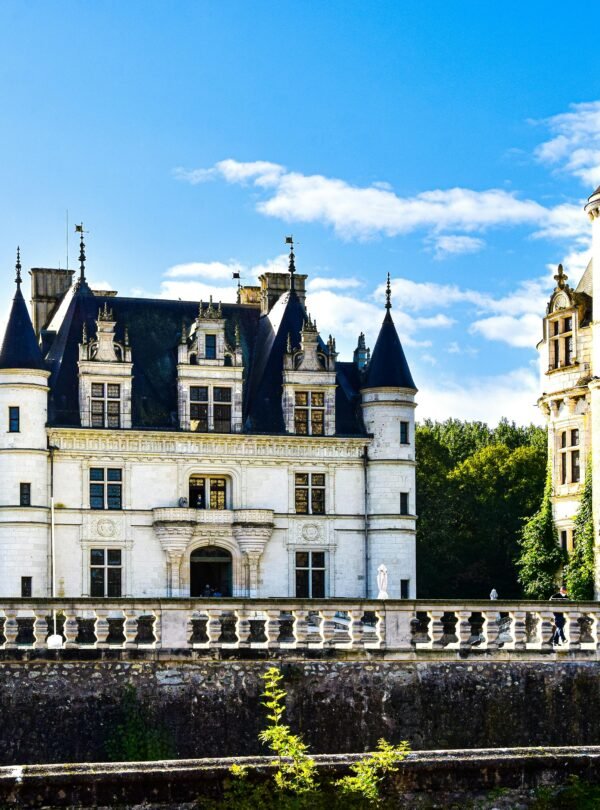 Beautiful view of Château de Chenonceau, an iconic historical castle in France.